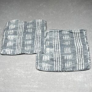 Pottery Barn Organic Cotton Standard Pillow Case Shams Gray/ White 20”x17” Set 2